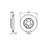 FREN DİSKİ ÖN SAĞ 350mm TOUAREG 2003-2010 AUDİ Q7 2007-2015 PORSCHE CAYENNE 2003- ADET FİYATIDIR