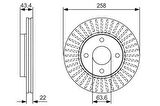 FREN DİSKİ ÖN 258mm FOCUS-FİESTA-FUSİON MAZDA 2 1998-2009 Adet Fiyatıdır