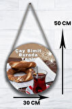 Simit Salonu Için Duvar, Kapı, Tek Taraflı Askılı Pano Karşılama Tabelası, Tablo Süs Dekor
