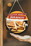 Tost Dükkanı Için Duvar, Kapı, Tek Taraflı Askılı Pano Karşılama Tabelası, Restoran Cafe Süs Dekor