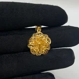 Yonca Ajurlu Altın Kolye Ucu 22 Ayar 2.64gr