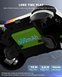 Playstation 3/4 Swich İOS-Android Tablet Telefon Laptop PC uyumlu Bluetooth  Işıklı Oyun kolu
