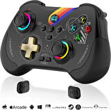 Playstation 3/4 Swich İOS-Android Tablet Telefon Laptop PC uyumlu Bluetooth  Işıklı Oyun kolu