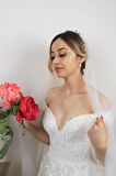 Birinci1926 14 Ayar Altın Kadın Baget Taş İnci Sallantı Set