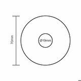 Algatec Paslanmaz 304 Yuvarlak Zil butonu Ø70mm