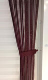 TÜL FON PERDE BORDO RENK 1/3 SIK PİLELİ DİKİM