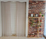 TÜL FON PERDE TAŞ RENK 1/3 SIK PİLELİ DİKİM