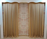 Vizon Renk Fon Kadife Perde Çift Kanat 1/3 Sık Pileli Dikim V-06