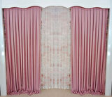 Gül Kurusu Renk Fon Kadife Perde Çift Kanat 1/3 Sık Pileli Dikim V-27