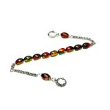 Badem Model 8-12mm Multicolor Renk Sıkma Kehribar Zaza Tesbih