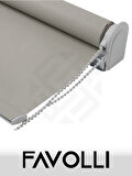 FAVOLLİ Açık Gri Karartma Blackout Stor Perde Metal İthal Kasa Işık geçirmez