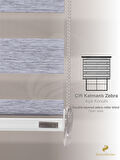 Demor Home Açık Gri Rengi Yüksek Kalite Bambu Zebra, Mekanize Perde
