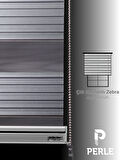 Perle Pliseli Açık Gri Renk Zebra Perde Yüksek Kalite Alüminyum Kasa