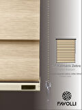 FAVOLLİ KUM BEJİ Renk Eco Bambu Stor Zebra Perde A+ Kalite , Dayanıklı Alüminyum Kasa