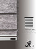 FAVOLLİ Açık Gri Eco Bambu Stor Zebra Perde A+ Kalite , Dayanıklı Alüminyum Kasa