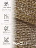 FAVOLLİ Kırçıllı Kahve Eco Bambu Stor Zebra Perde A+ Kalite , Dayanıklı Alüminyum Kasa