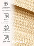 FAVOLLİ Fil Dişi Renk Eco Bambu Stor Zebra Perde A+ Kalite , Dayanıklı Alüminyum Kasa