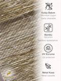 Demor Home Sütlü Kahve Bambu Zebra Yüksek Kalite Metal Kasa 