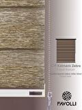 FAVOLLİ Vizon Renk Eco Bambu Stor Zebra Perde A+ Kalite , Dayanıklı Alüminyum Kasa