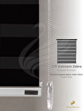 Demor Home Siyah Bambu Zebra Yüksek Kalite Metal Kasa 
