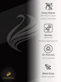 Demor Home Siyah Bambu Zebra Yüksek Kalite Metal Kasa 
