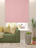 Perle Home Soft Pembe Rengi Düz Mekanize Stor Perde Yüksek Kalite Metropol Serisi