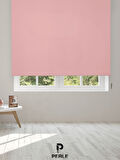 Perle Home Soft Pembe Rengi Düz Mekanize Stor Perde Yüksek Kalite Metropol Serisi