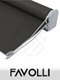 FAVOLLİ Koyu Gri Karartma Blackout Stor Perde Metal İthal Kasa Işık geçirmez