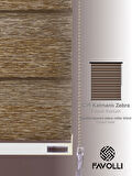 FAVOLLİ Kırçıllı Kahve Eco Bambu Stor Zebra Perde A+ Kalite , Dayanıklı Alüminyum Kasa