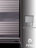 Perle Pliseli Açık Gri Renk Zebra Perde Yüksek Kalite Alüminyum Kasa