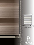 Perle Pliseli Sütlü Kahverengi Zebra Perde Yüksek Kalite Alüminyum Kasa