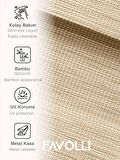 FAVOLLİ KUM BEJİ Renk Eco Bambu Stor Zebra Perde A+ Kalite , Dayanıklı Alüminyum Kasa
