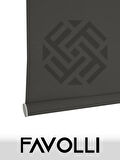 FAVOLLİ Koyu Gri Karartma Blackout Stor Perde Metal İthal Kasa Işık geçirmez