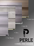 Perle Pliseli Sütlü Kahverengi Zebra Perde Yüksek Kalite Alüminyum Kasa