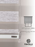 FAVOLLİ Açık Gri Eco Bambu Stor Zebra Perde A+ Kalite , Dayanıklı Alüminyum Kasa