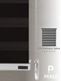 Perle Siyah Renk Bambu Stor Zebra Perde Yüksek Kalite Alüminyum Kasa