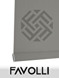 FAVOLLİ Açık Gri Karartma Blackout Stor Perde Metal İthal Kasa Işık geçirmez