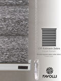FAVOLLİ Koyu Gri Eco Bambu Stor Zebra Perde A+ Kalite , Dayanıklı Alüminyum Kasa