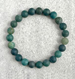 Alnis Atelier Yosunlu Mat Akik Doğal Taş Bileklik