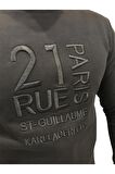 Erkek Adres Nakışlı Sweatshirt