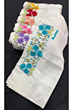 Özdilek 6 ADET Nakışlı 50X90 cm Çeyizlik El Yüz Havlusu