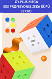 Qy Plus Mega 9 Cm Mıknatıslı Profesyonel Speed Cube - 3x3 Zeka Küpü - Sabır Küpü -