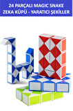 24 PARÇALI YARATICI MAGIC SNAKE CUBE  -SİHİRLİ YILAN ZEKA SABIR KÜPÜ - RENK: TURUNCU