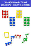 24 PARÇALI YARATICI MAGIC SNAKE CUBE  -SİHİRLİ YILAN ZEKA SABIR KÜPÜ - RENK: TURUNCU