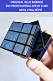 QY MIRROR 3X3 BLUE AYNA KÜP -Zeka Küpü - Profesyonel Speed Cube BLUE Mirror - Sabır Küpü -