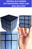 QY MIRROR 3X3 BLUE AYNA KÜP -Zeka Küpü - Profesyonel Speed Cube BLUE Mirror - Sabır Küpü -