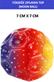 MOON BALL (YÜKSEĞE ZIPLAYAN TOP) - 7 CM - SÜPER EĞLENCELİ UZAY TOPU-DESENLİ - SPACE BALL BOUNCY BALL