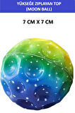 MOON BALL (YÜKSEĞE ZIPLAYAN TOP) - 7 CM - SÜPER EĞLENCELİ UZAY TOPU-DESENLİ - SPACE BALL BOUNCY BALL