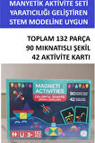 MANYETİK RENKLER VE ŞEKİLLER YARATICI AKTİVİTE SETİ (STEM MODELİNE UYGUN) 132 PARÇA