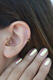 Zincir Model Piercing Tragus Helix Kıkırdak Küpesi